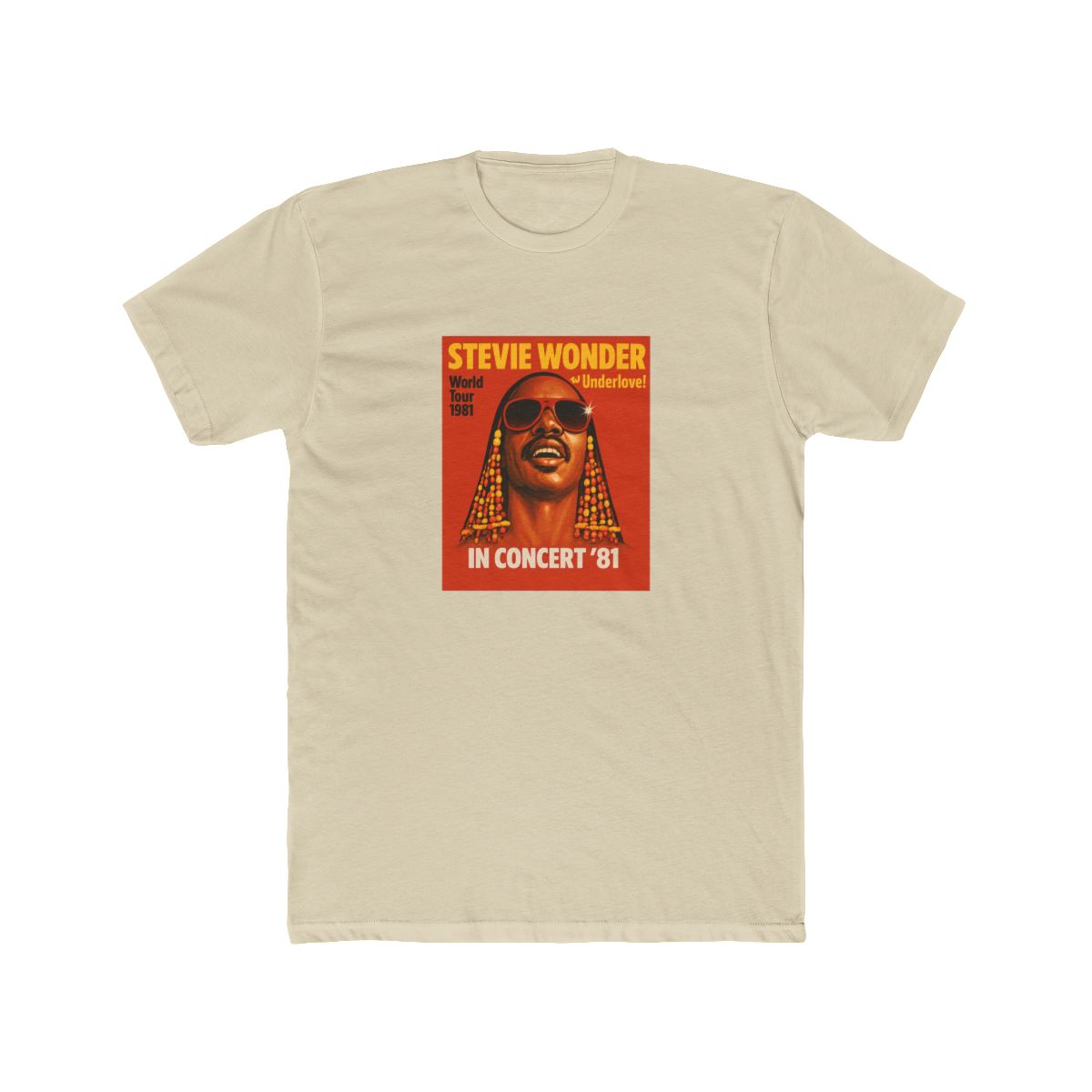 Stevie Wonder Shirt, RARE, Hotter than July, Concert Poster! Songs in the Key of Life, Michael, Janet, Rhythm, 70s, album, mayfield - alternate angle 4, merchandise