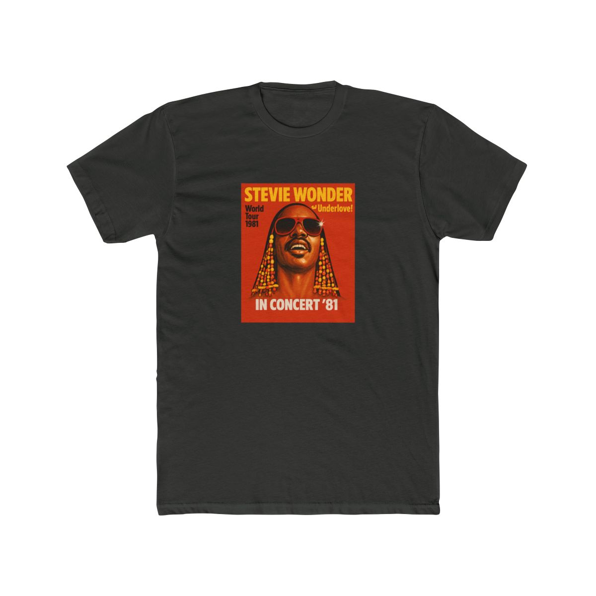 Stevie Wonder Shirt, RARE, Hotter than July, Concert Poster! Songs in the Key of Life, Michael, Janet, Rhythm, 70s, album, mayfield - alternate angle 5, merchandise