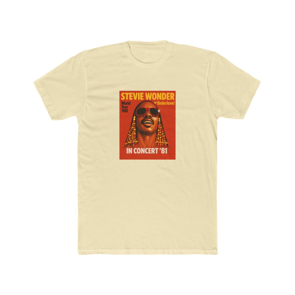 Stevie Wonder Shirt, RARE, Hotter than July, Concert Poster! Songs in the Key of Life, Michael, Janet, Rhythm, 70s, album, mayfield - alternate angle 2, merchandise