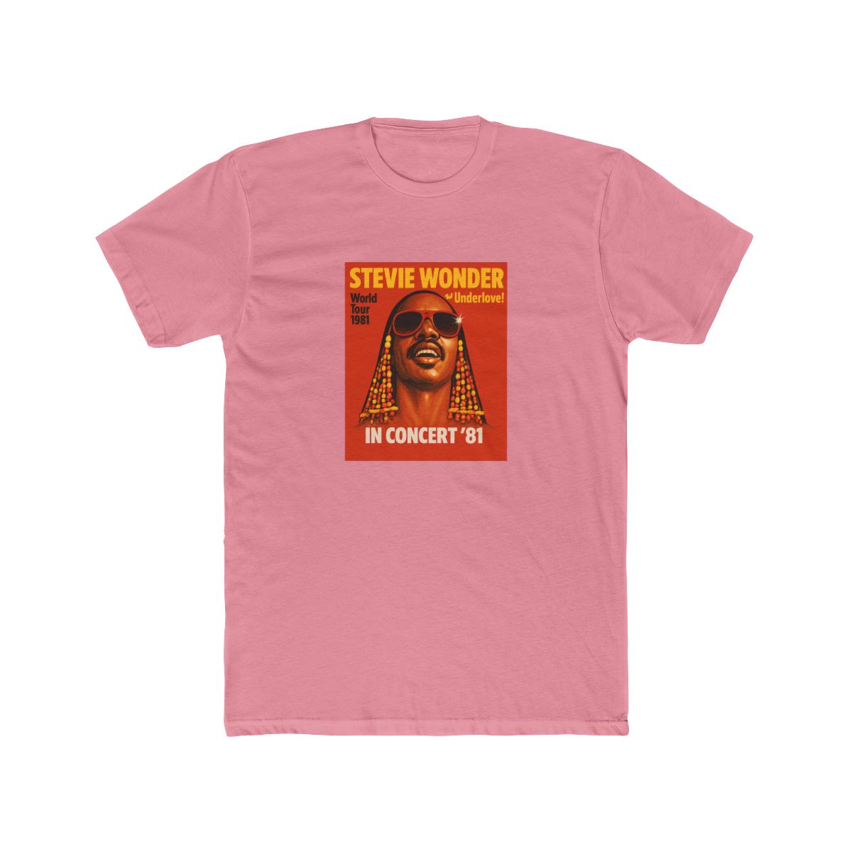 Stevie Wonder Shirt, RARE, Hotter than July, Concert Poster! Songs in the Key of Life, Michael, Janet, Rhythm, 70s, album, mayfield - alternate angle 4, merchandise