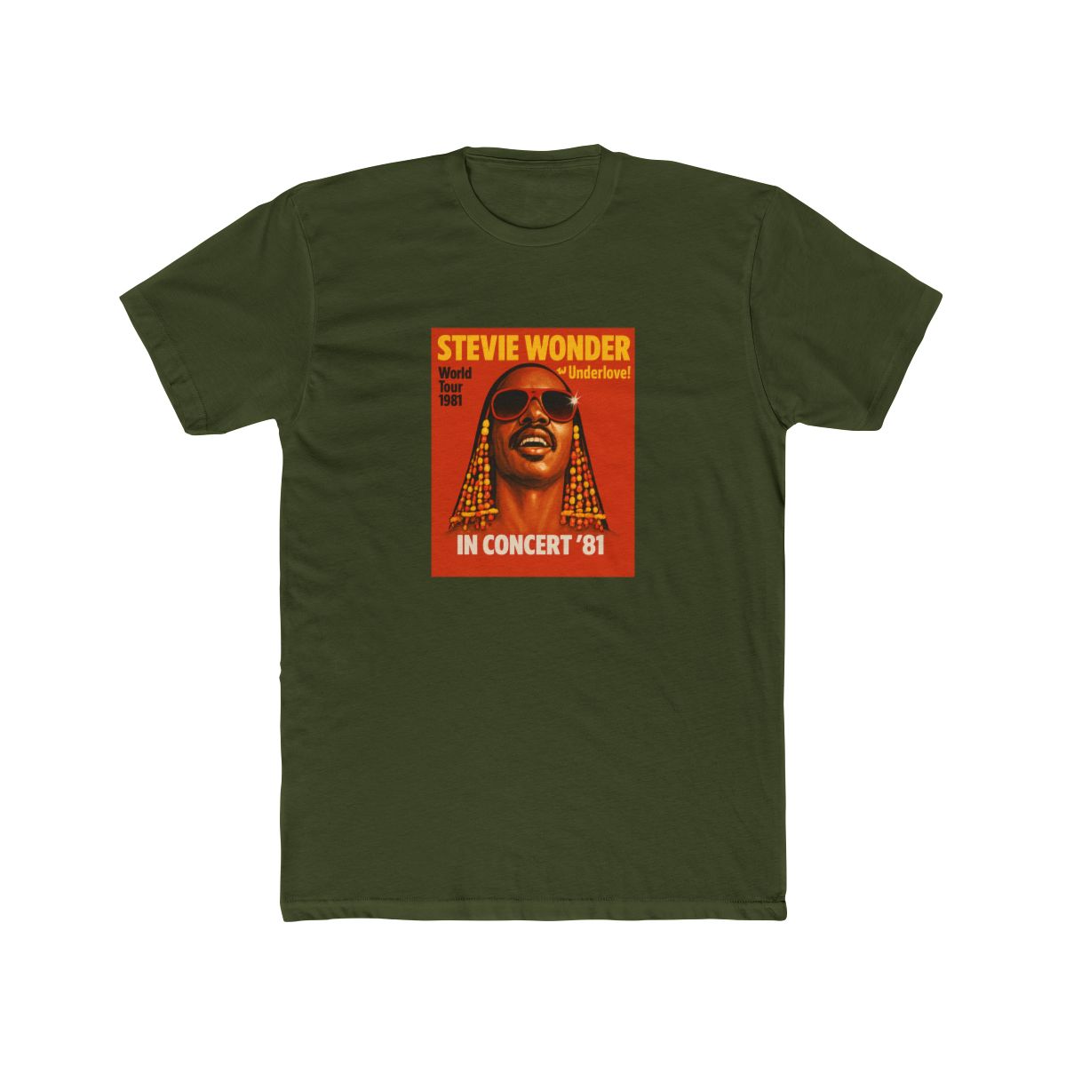 Stevie Wonder Shirt, RARE, Hotter than July, Concert Poster! Songs in the Key of Life, Michael, Janet, Rhythm, 70s, album, mayfield - alternate angle 3, merchandise