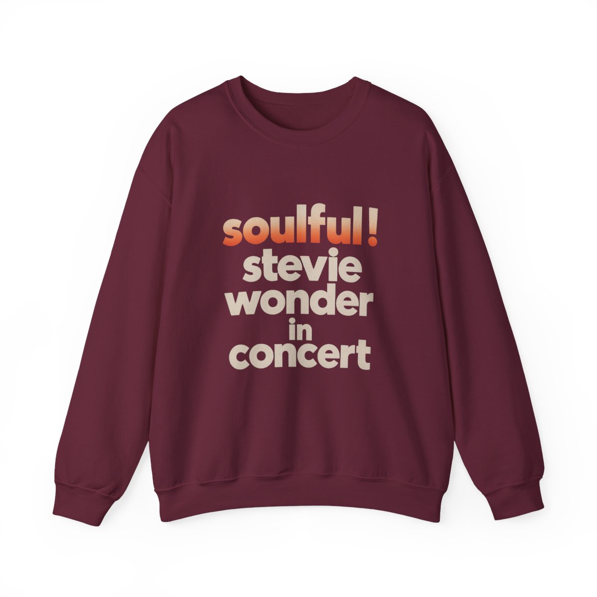 Stevie Wonder Soulful! Stevie Wonder In Concert. Crewneck - alternate angle 2, merchandise