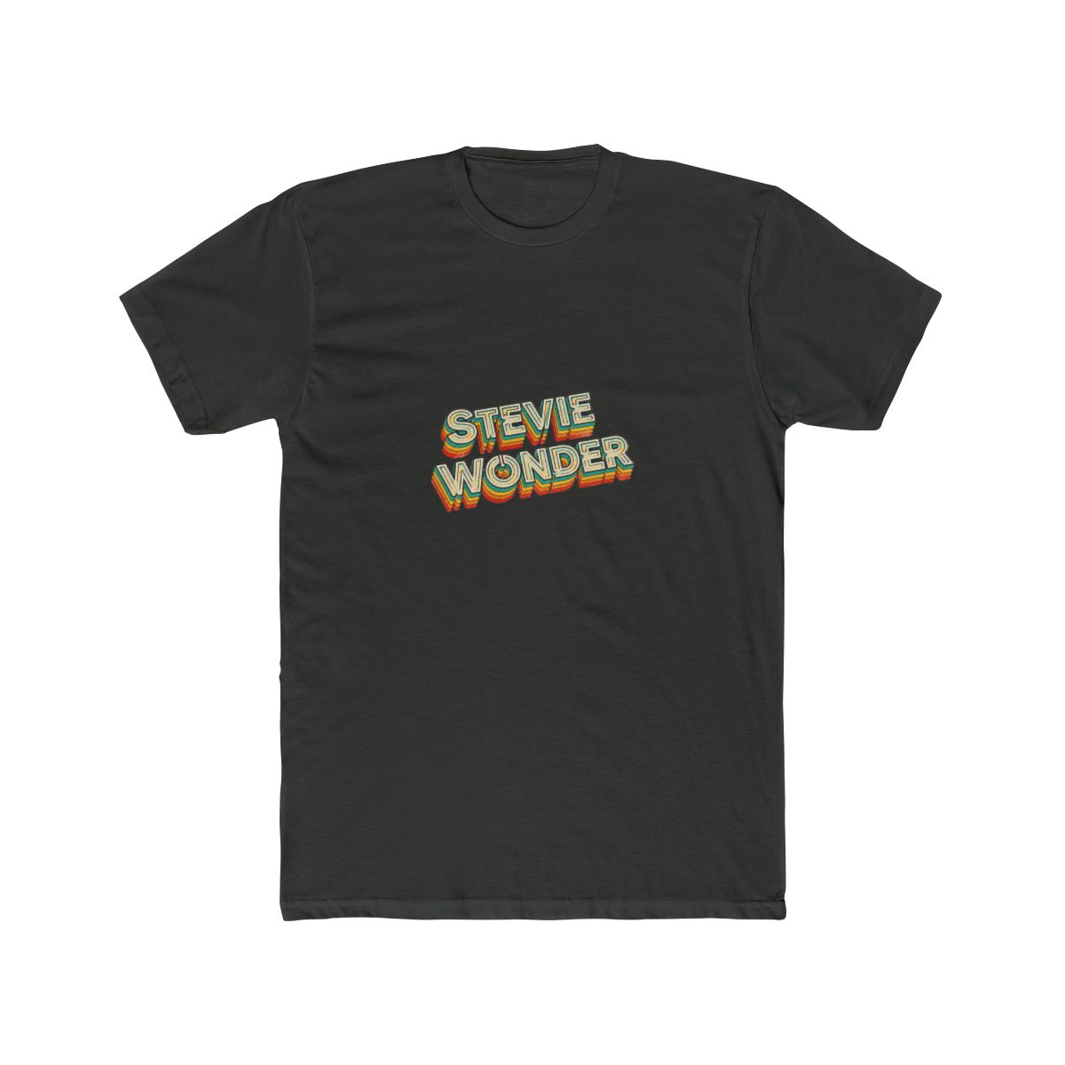 Stevie Wonder Retro Typography Faded Style T Shirt - alternate angle 5, merchandise