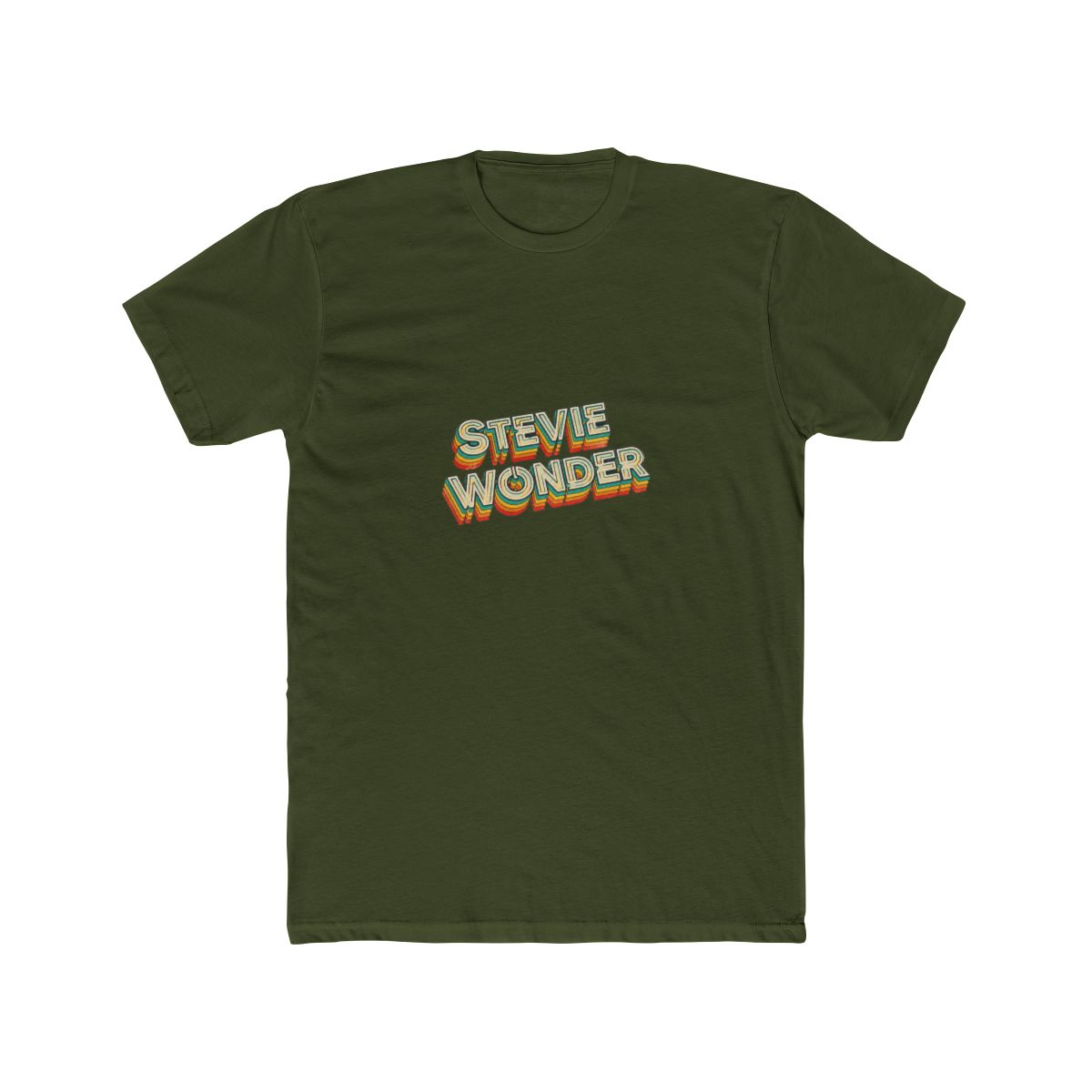 Stevie Wonder Retro Typography Faded Style T Shirt - alternate angle 4, merchandise