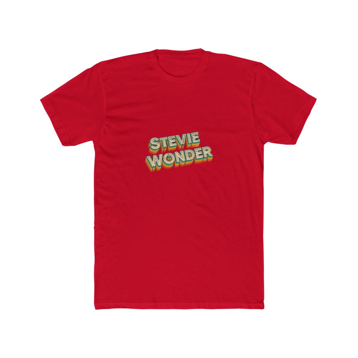 Stevie Wonder Retro Typography Faded Style T Shirt - alternate angle 2, merchandise