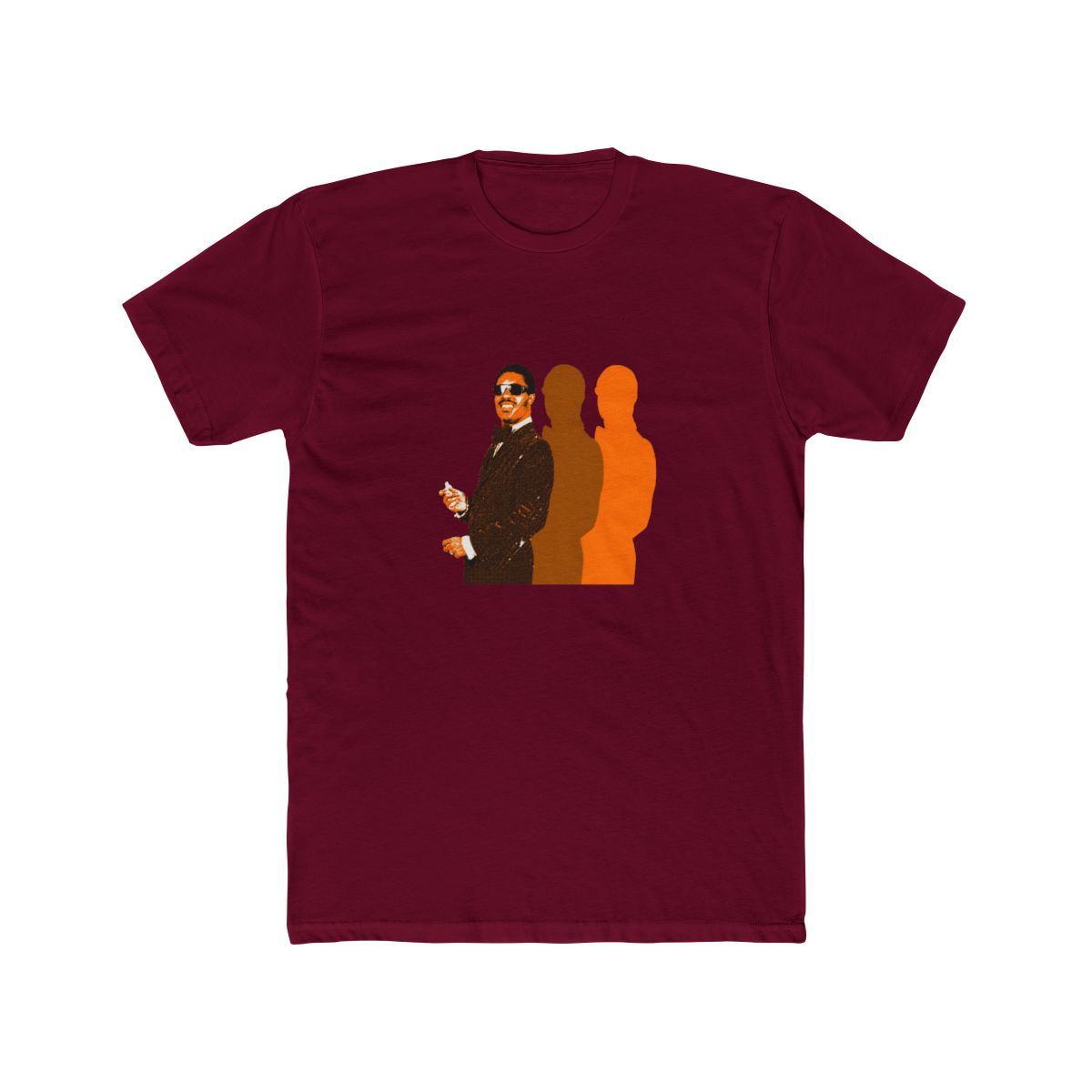 Stevie Wonder Retro Orange T Shirt - alternate angle 2, merchandise