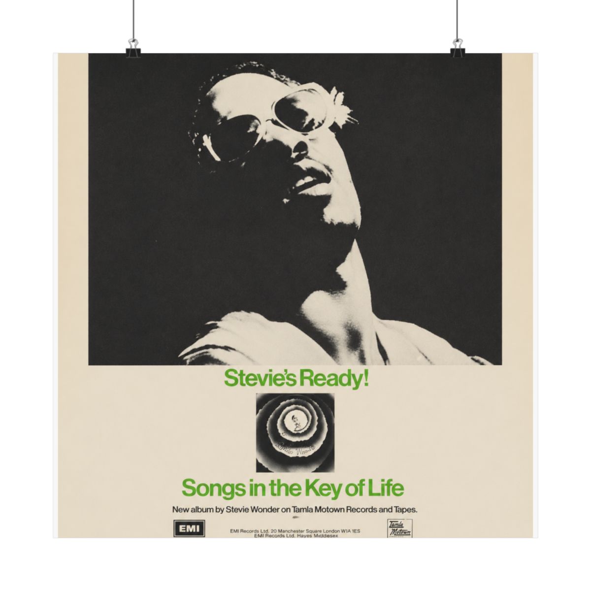 Stevie Wonder "Stevie's Ready!" Poster - alternate angle 2, merchandise