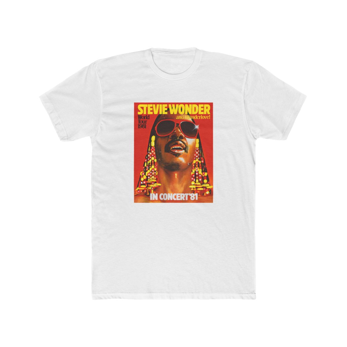 Stevie Wonder Shirt, RARE, Hotter than July, Concert T Shirt! Songs in the Key of Life, Michael, Janet, Rhythm, 70s, album, mayfield - alternate angle 4, merchandise