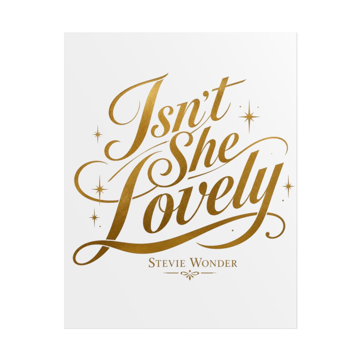 Stevie Wonder "t She Lovely" Poster - alternate angle 1, merchandise