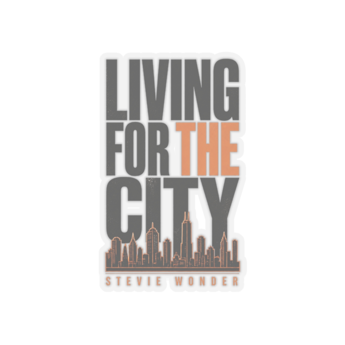 Stevie Wonder "Living for the City" Sticker
