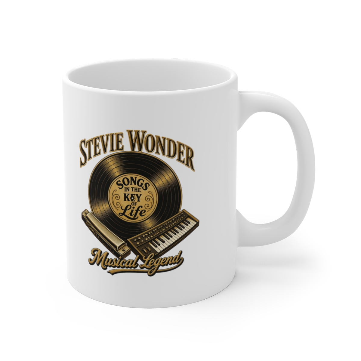 Stevie Wonder "Songs in the Key of Life" White Mug