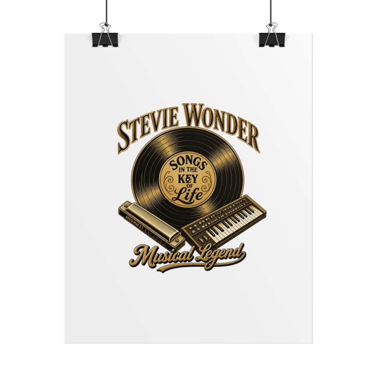 Stevie Wonder "Songs in the Key of Life" Poster