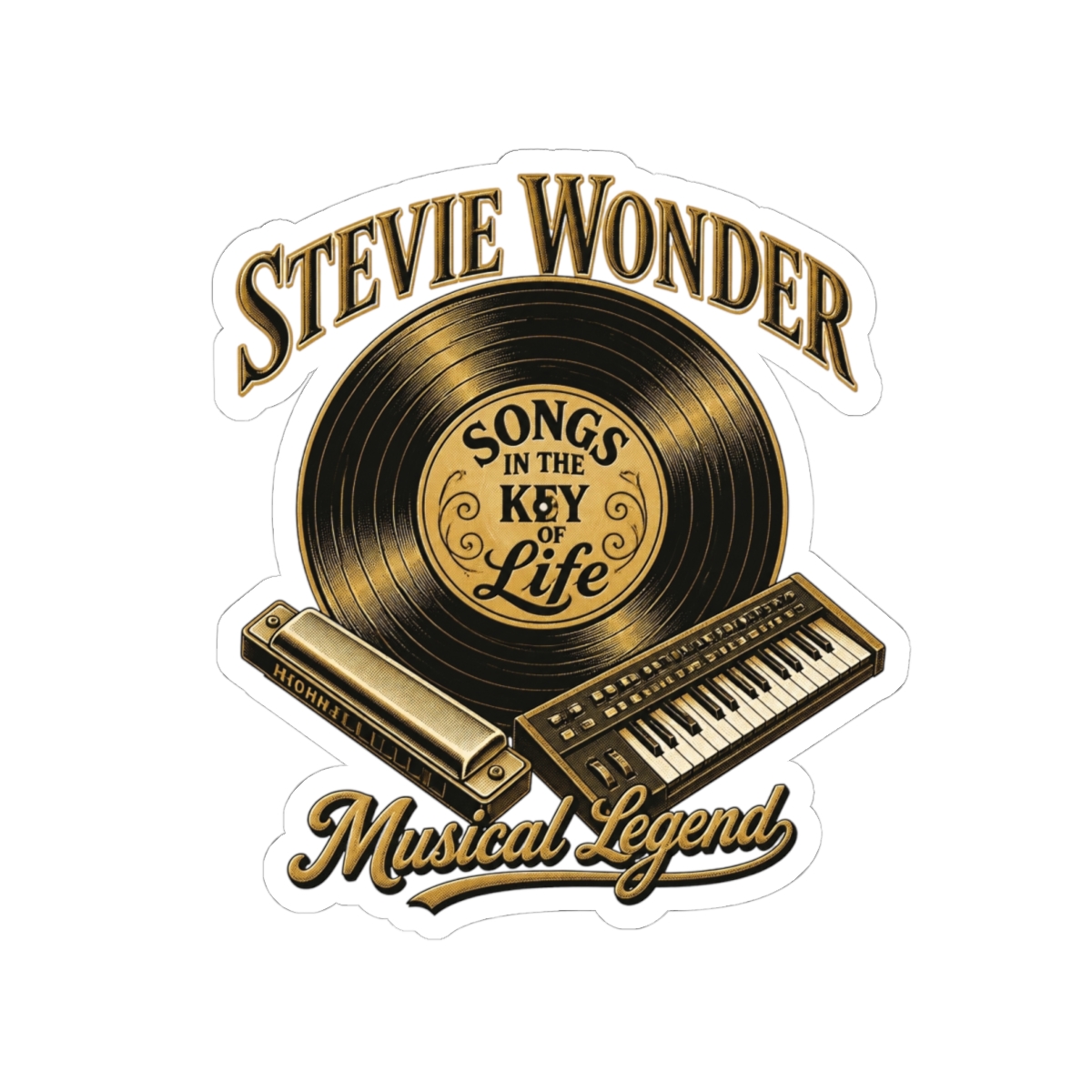 Stevie Wonder "Songs in the Key of Life" Sticker - Official Stickers merchandise