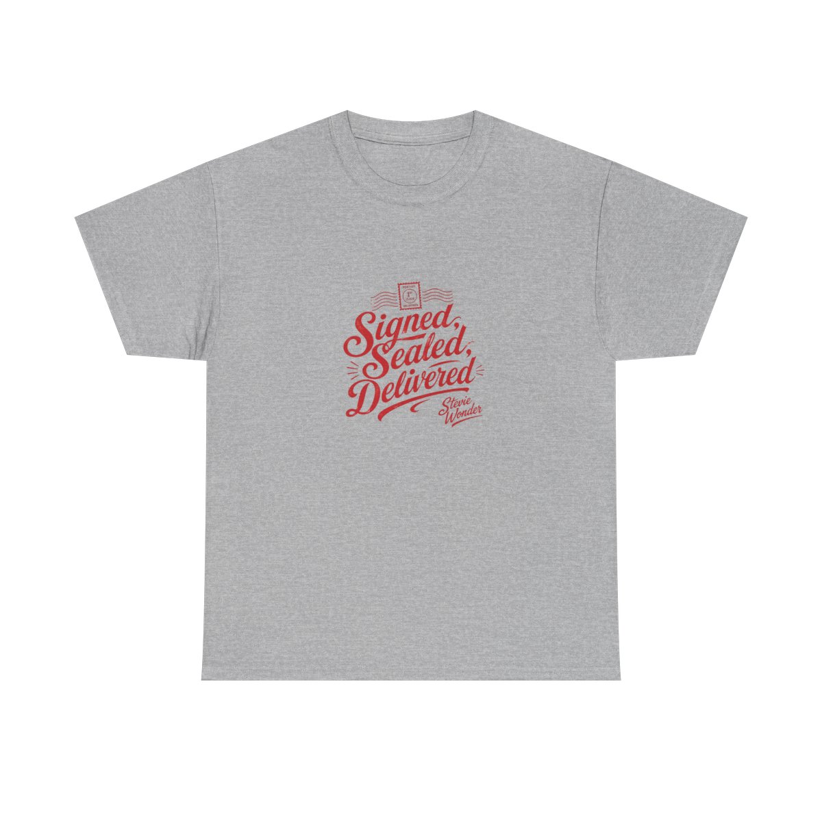 Stevie Wonder "Signed, Sealed, Delivered" Unisex Tee - alternate angle 2, merchandise