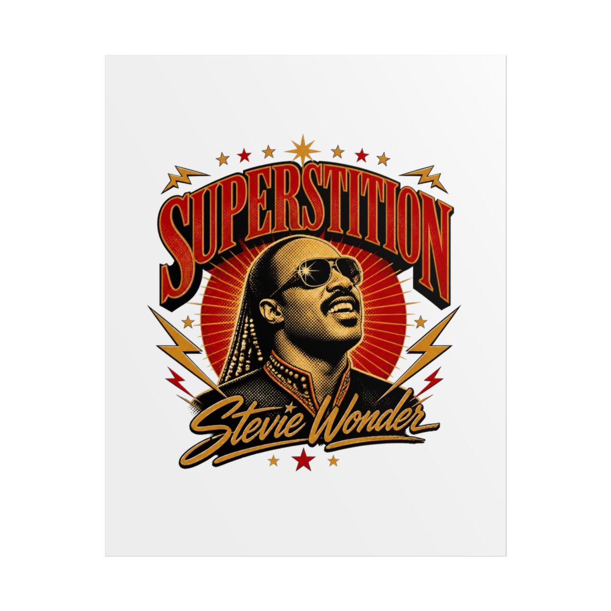 Stevie Wonder "Superstition" Poster